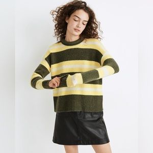 Madewell Striped Fulton Pullover Sweater Size Small